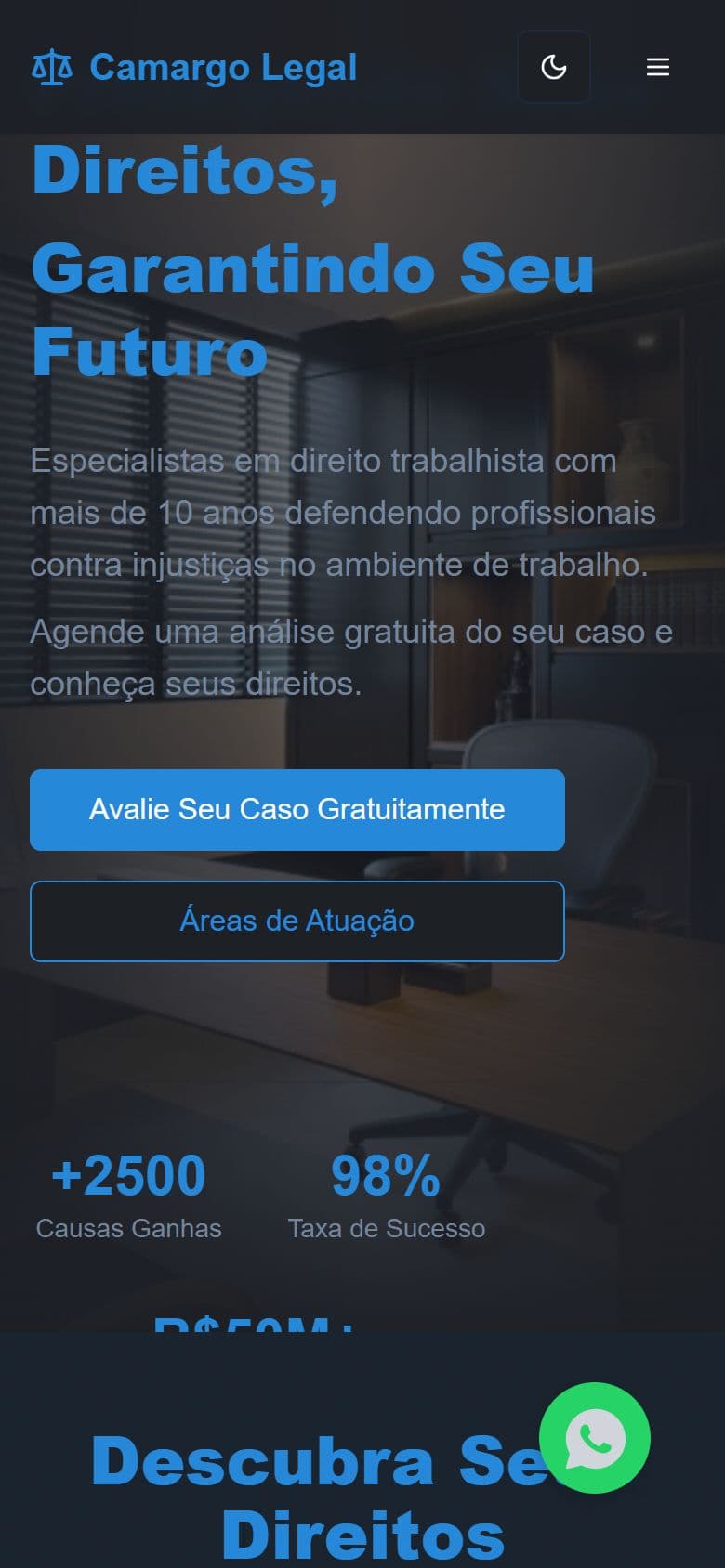 Camargo Legal no celular
