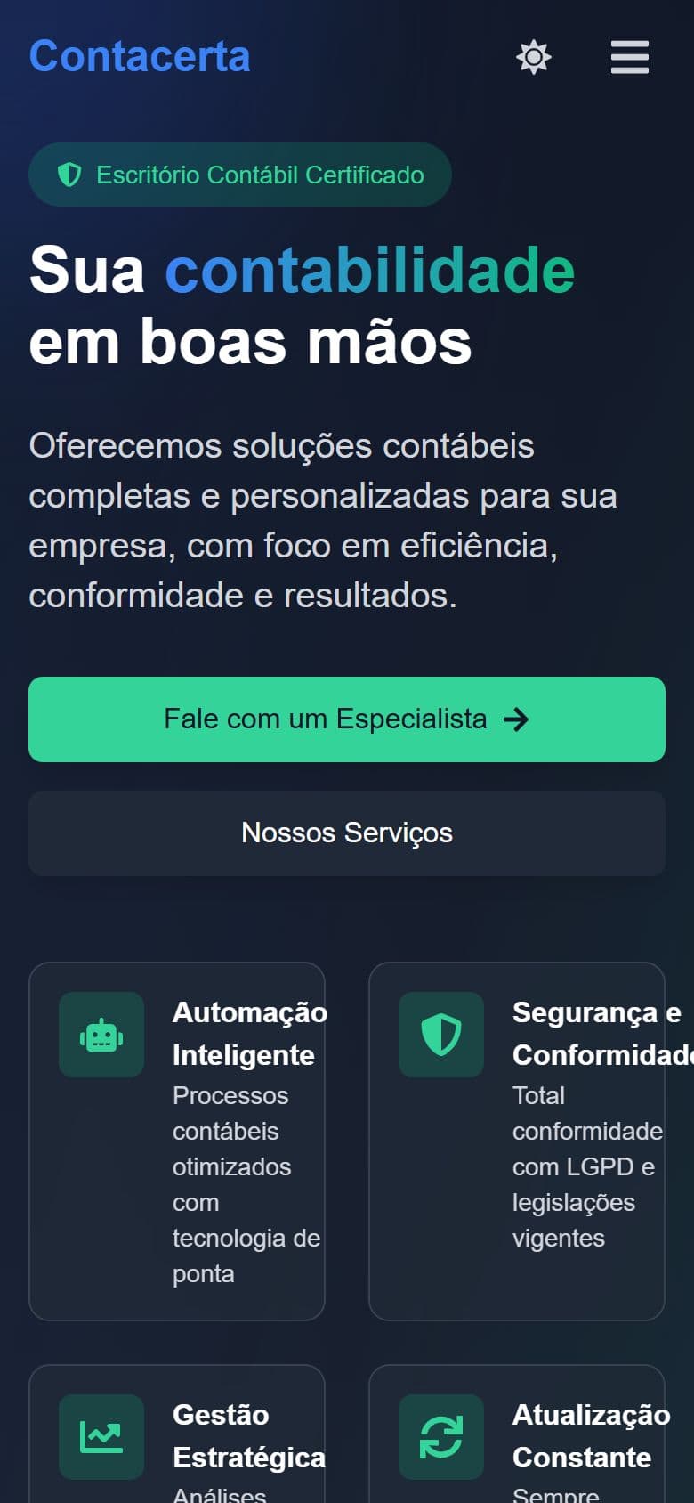 Contacerta no celular