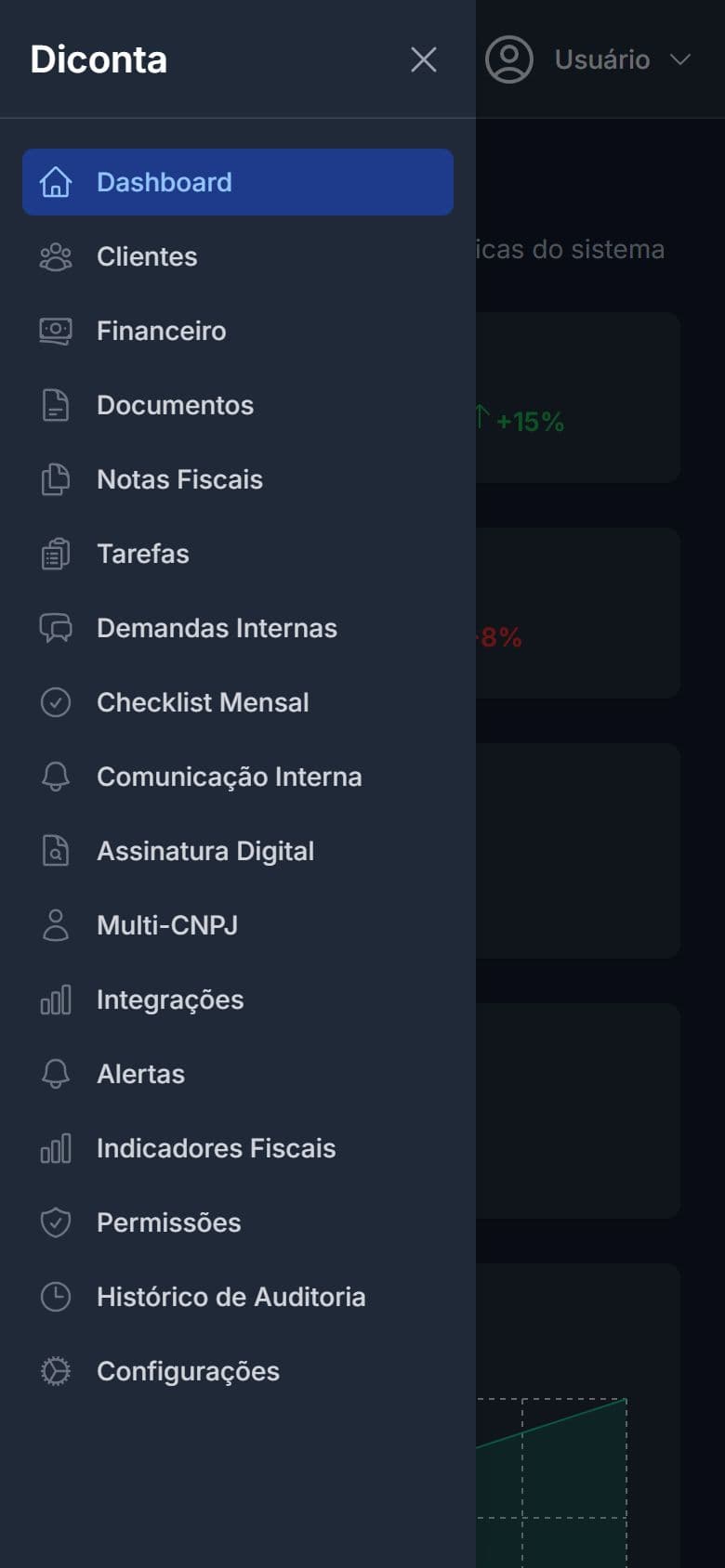 Diconta no celular